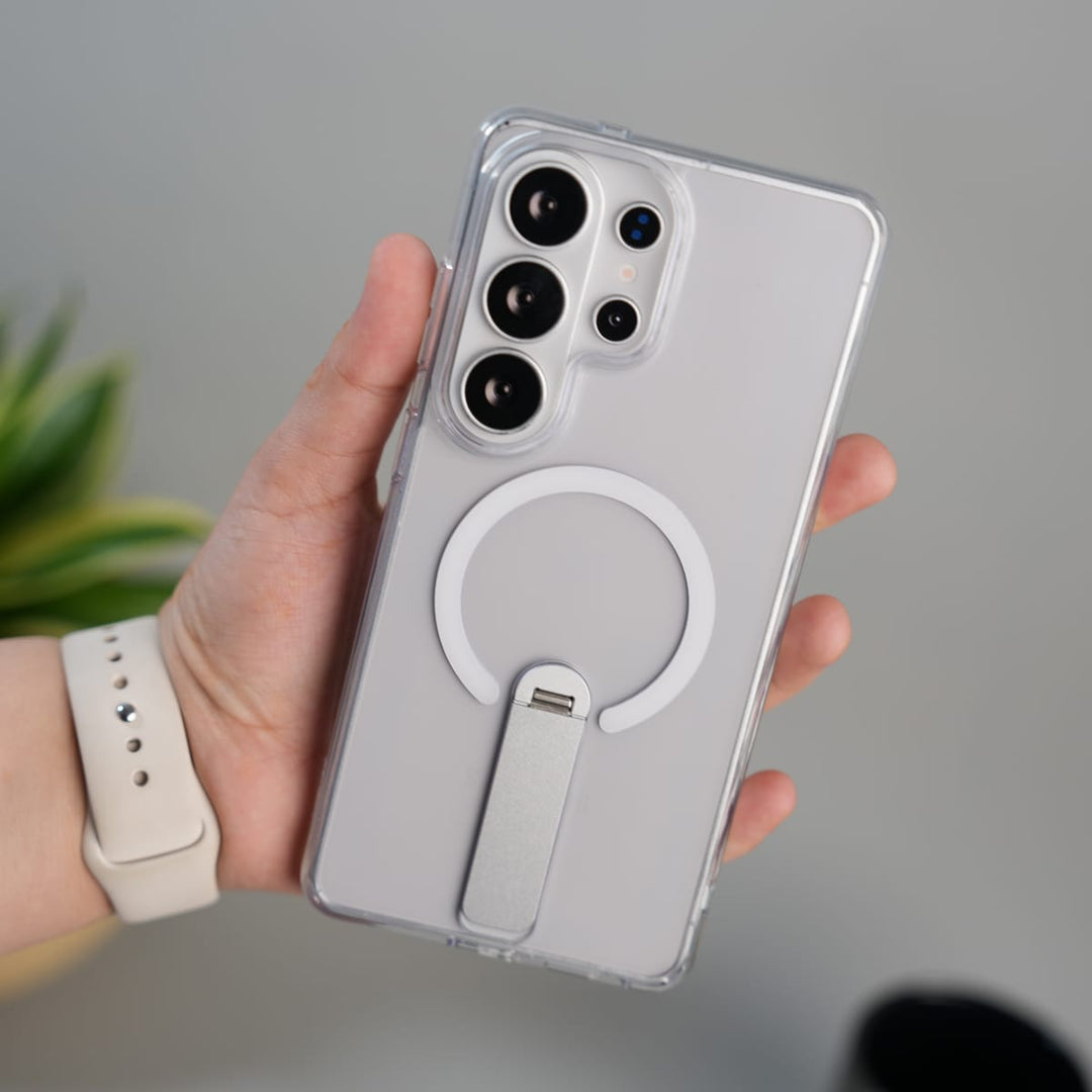 FRATO Samsung S26 Ultra Galaxy S26 Ultra FlexStand Clear MagSafe Kickstand Case | Slim Foldable Stand Transparent Cover