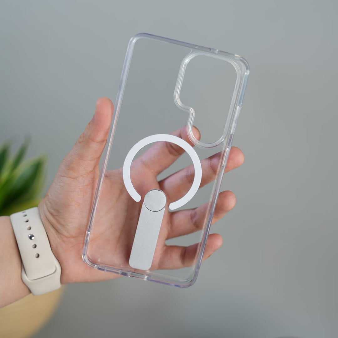 FRATO Samsung S26 Ultra Galaxy S26 Ultra FlexStand Clear MagSafe Kickstand Case | Slim Foldable Stand Transparent Cover