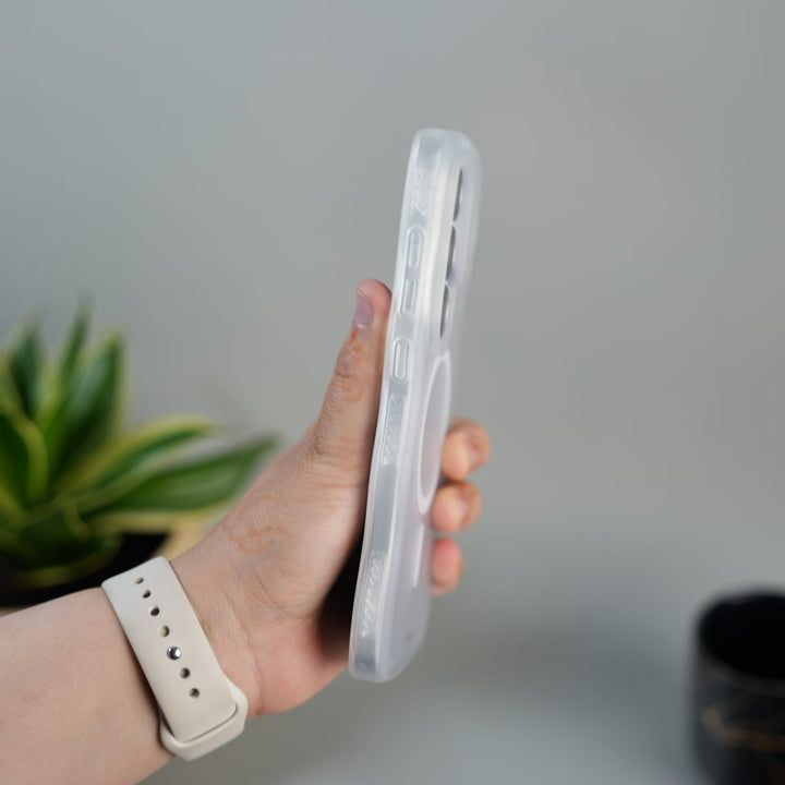 FRATO Samsung S26 Ultra Galaxy S26 Ultra Frosted Clear Wavy Edge Shockproof Cover