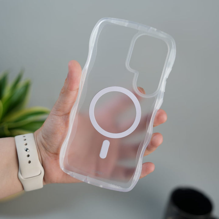 FRATO Samsung S26 Ultra Galaxy S26 Ultra Frosted Clear Wavy Edge Shockproof Cover