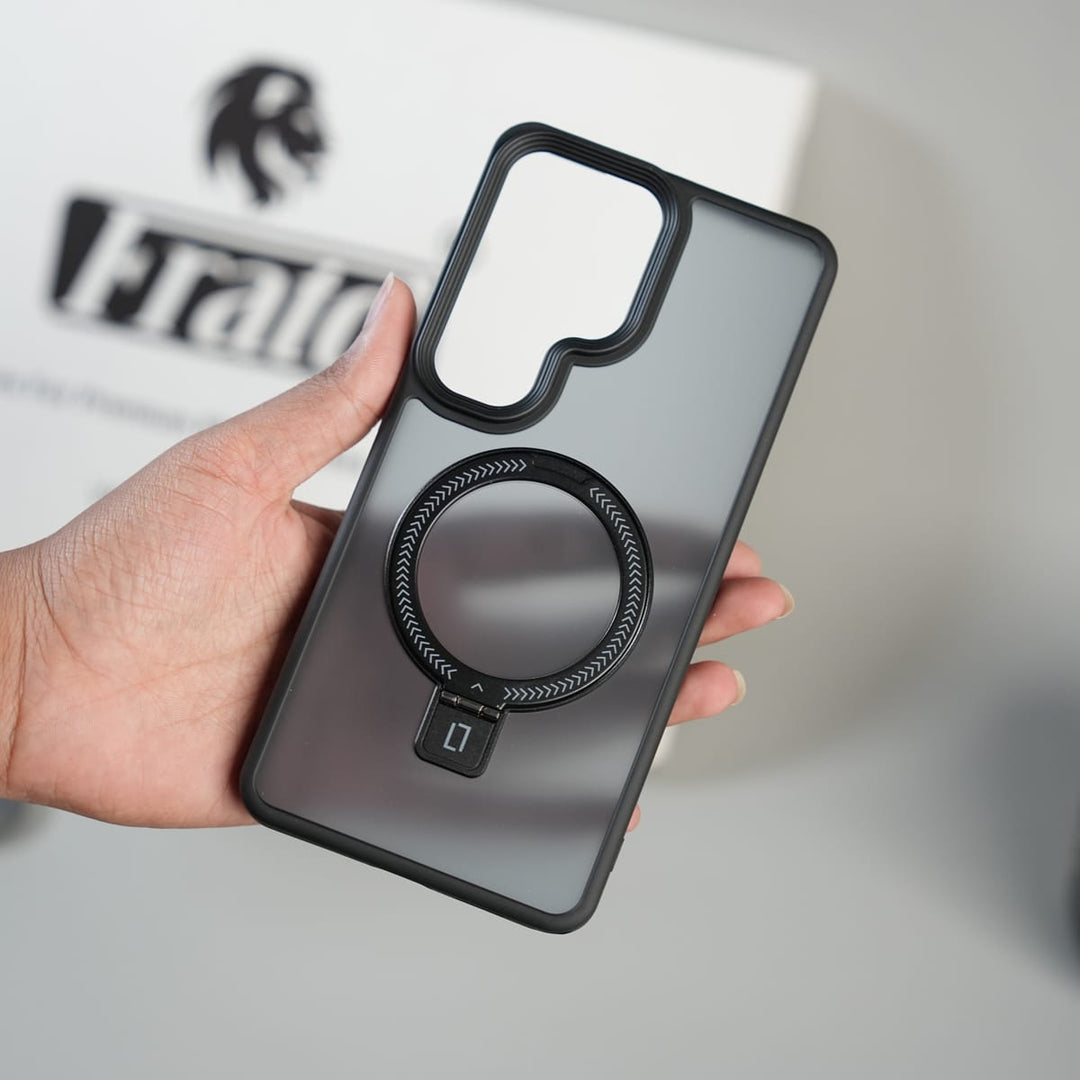 FRATO Samsung S26 Ultra Galaxy S26 Ultra Frosted Ring Stand Case | Raised Camera Guard Matte Protective Cover