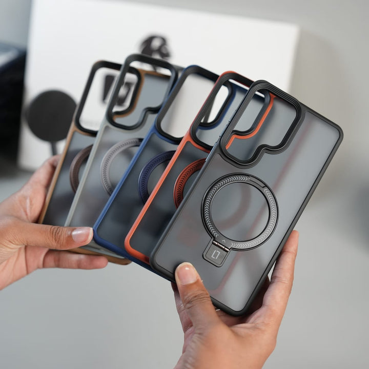 FRATO Samsung S26 Ultra Galaxy S26 Ultra Frosted Ring Stand Case | Raised Camera Guard Matte Protective Cover