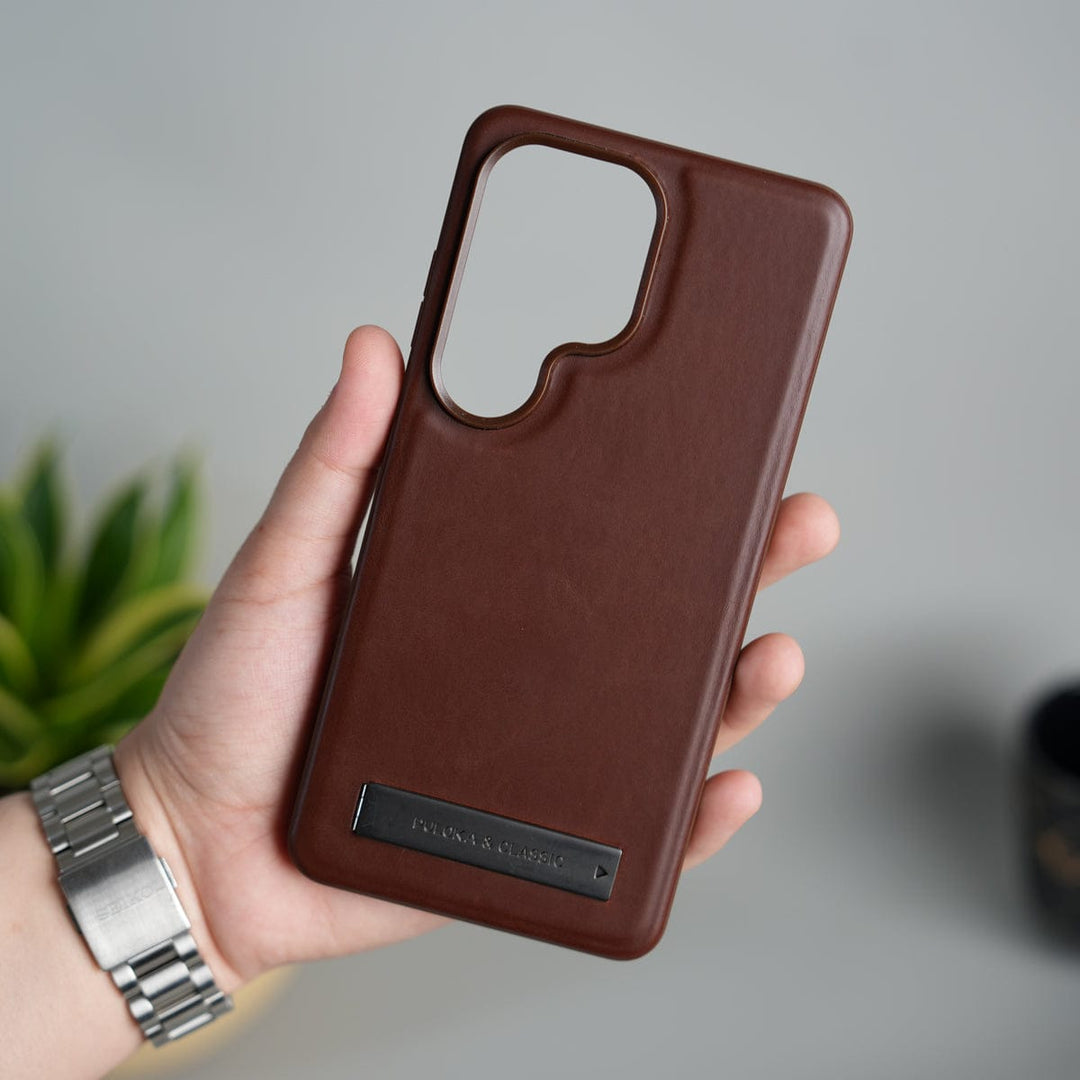 FRATO Samsung S26 Ultra Galaxy S26 Ultra Full PU Leather Inbuilt Metal Stand Case Cover