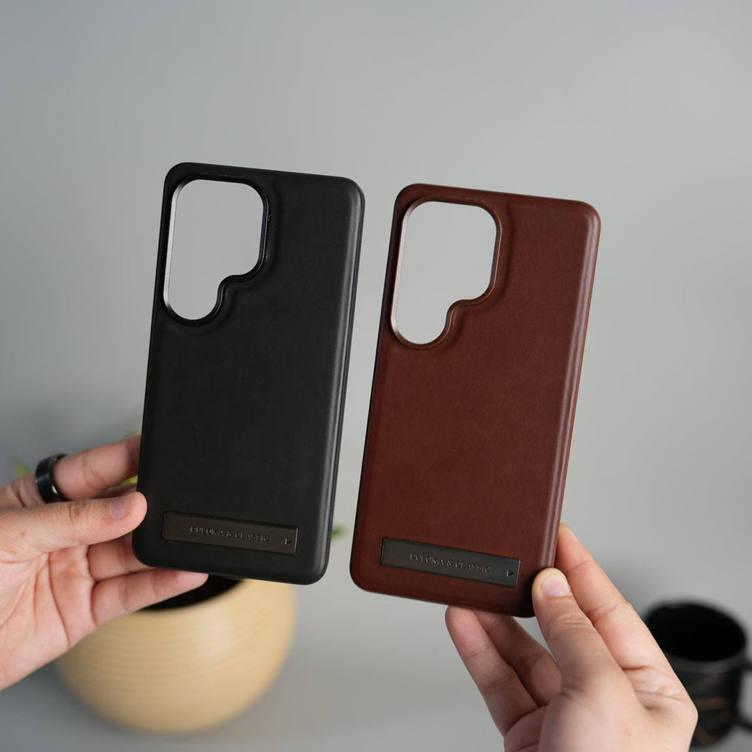 FRATO Samsung S26 Ultra Galaxy S26 Ultra Full PU Leather Inbuilt Metal Stand Case Cover