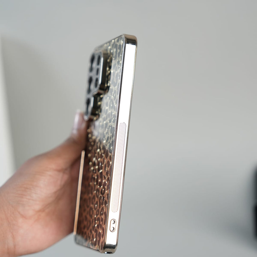 FRATO Samsung S26 Ultra Galaxy S26 Ultra Luxury Leopard Crystal Case with Rhinestone Camera Frame &amp; Glossy Finish