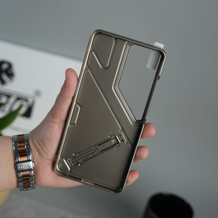 FRATO Samsung S26 Ultra Galaxy S26 Ultra Matte Hard PC Stand Ultra Thin Lens Protection Back Case