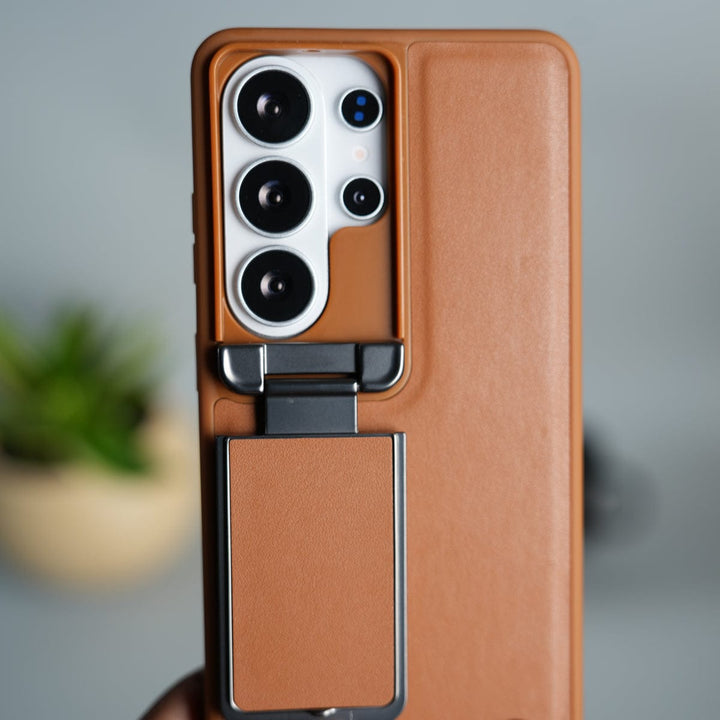 FRATO Samsung S26 Ultra Galaxy S26 Ultra Metal Camera Cap with Stand Cover