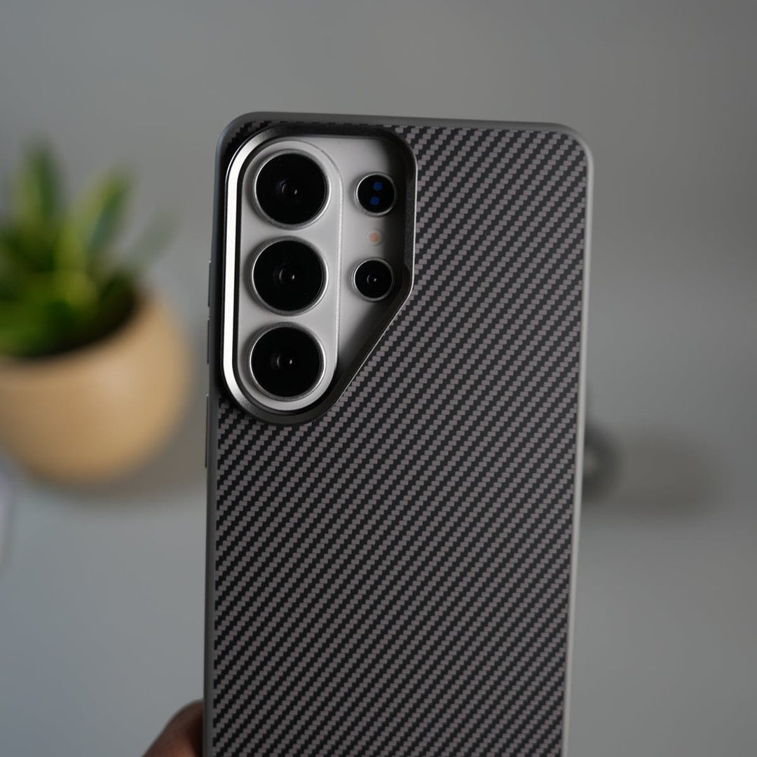 FRATO Samsung S26 Ultra Galaxy S26 Ultra Metal Camera Ring Carbon Fiber Design Cover