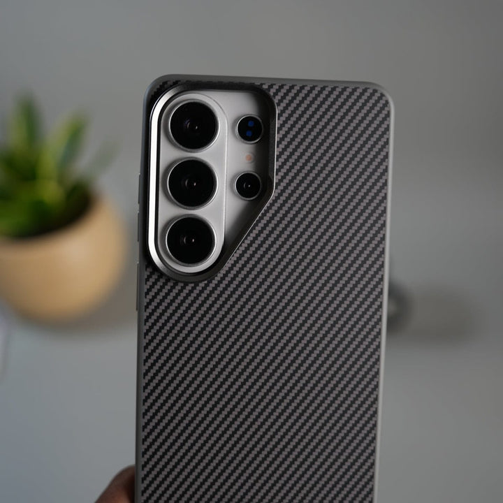 FRATO Samsung S26 Ultra Galaxy S26 Ultra Metal Camera Ring Carbon Fiber Design Cover