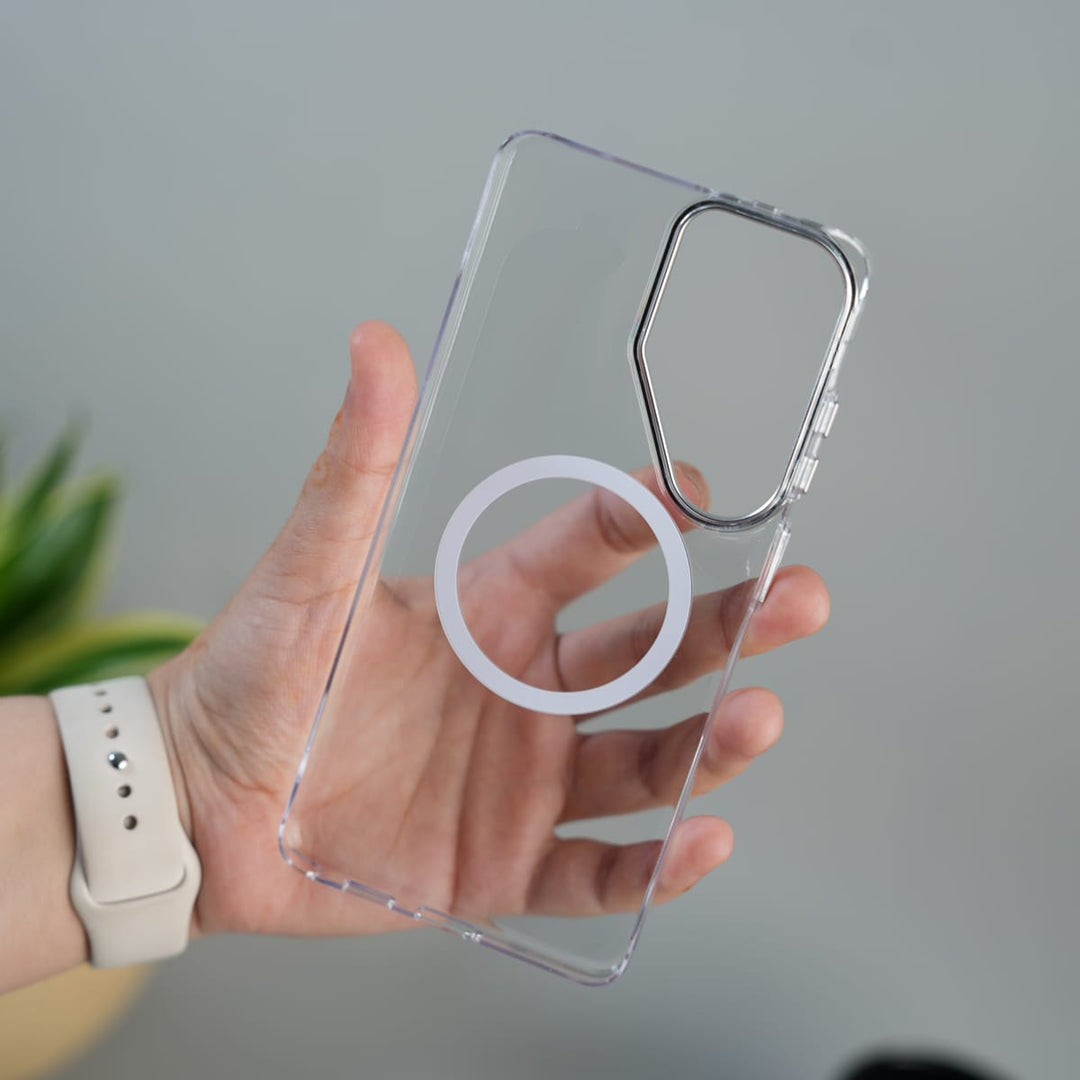 FRATO Samsung S26 Ultra Galaxy S26 Ultra Non Yellowing Transparent MagSafe Back Cover with Magnetic Ring &amp; Camera Protection