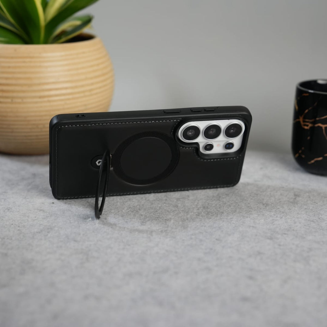 FRATO Samsung S26 Ultra Galaxy S26 Ultra Premium Leather MagSafe Case with Kickstand & Camera Protection | Luxury Slim Cover