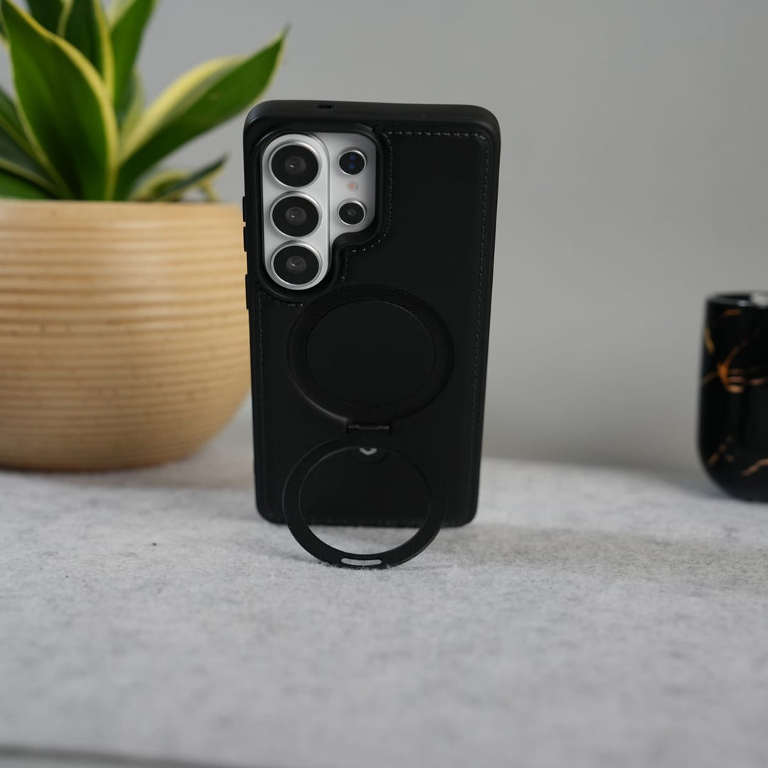 FRATO Samsung S26 Ultra Galaxy S26 Ultra Premium Leather MagSafe Case with Kickstand & Camera Protection | Luxury Slim Cover