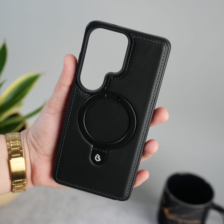 FRATO Samsung S26 Ultra Galaxy S26 Ultra Premium Leather MagSafe Case with Kickstand & Camera Protection | Luxury Slim Cover