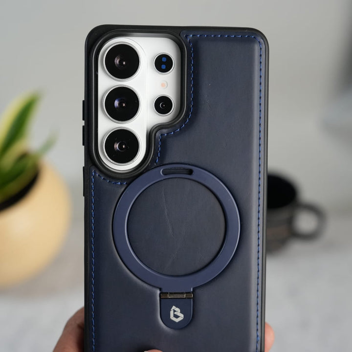 FRATO Samsung S26 Ultra Galaxy S26 Ultra Premium Leather MagSafe Case with Kickstand & Camera Protection | Luxury Slim Cover