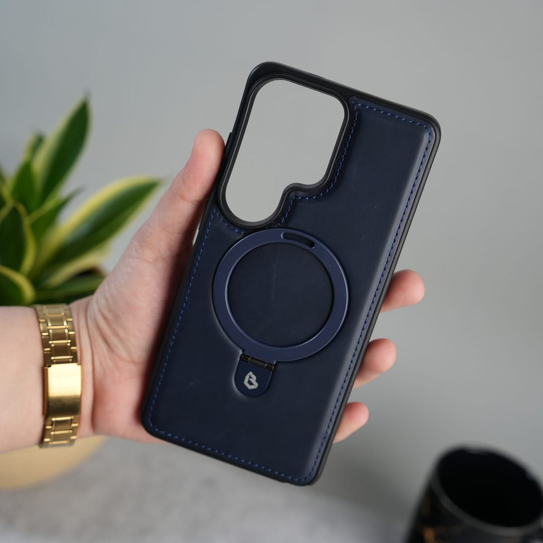 FRATO Samsung S26 Ultra Galaxy S26 Ultra Premium Leather MagSafe Case with Kickstand & Camera Protection | Luxury Slim Cover