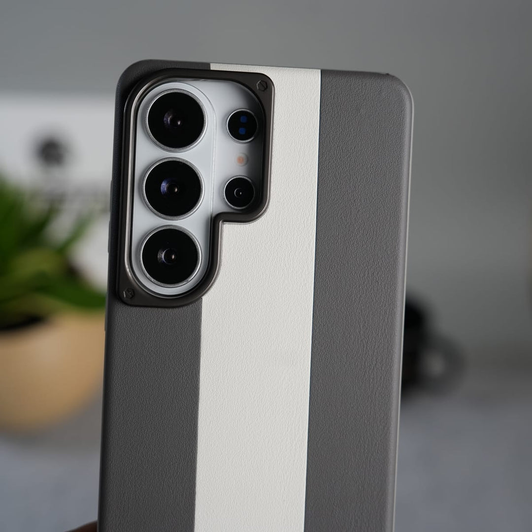 FRATO Samsung S26 Ultra Galaxy S26 Ultra Premium Leather Stripe Case Cover
