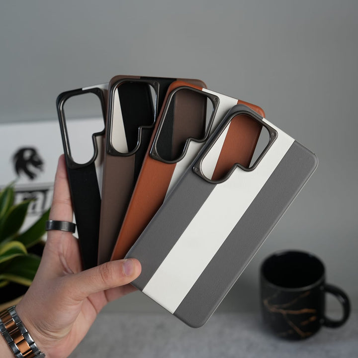 FRATO Samsung S26 Ultra Galaxy S26 Ultra Premium Leather Stripe Case Cover