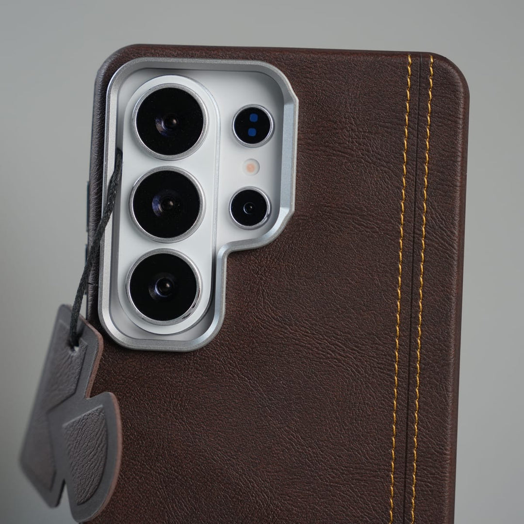 FRATO Samsung S26 Ultra Galaxy S26 Ultra Premium Stitched PU Leather Magsafe Case | Metal Camera Guard