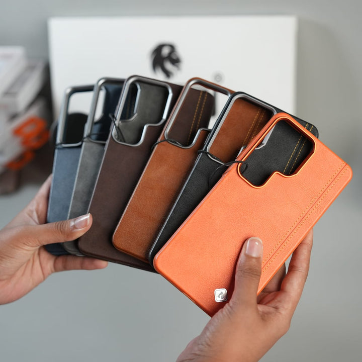 FRATO Samsung S26 Ultra Galaxy S26 Ultra Premium Stitched PU Leather Magsafe Case | Metal Camera Guard