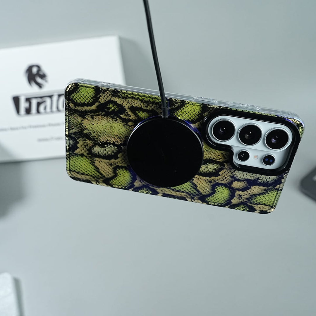FRATO Samsung S26 Ultra Galaxy S26 Ultra Snake Skin MagSafe Protective Case Cover