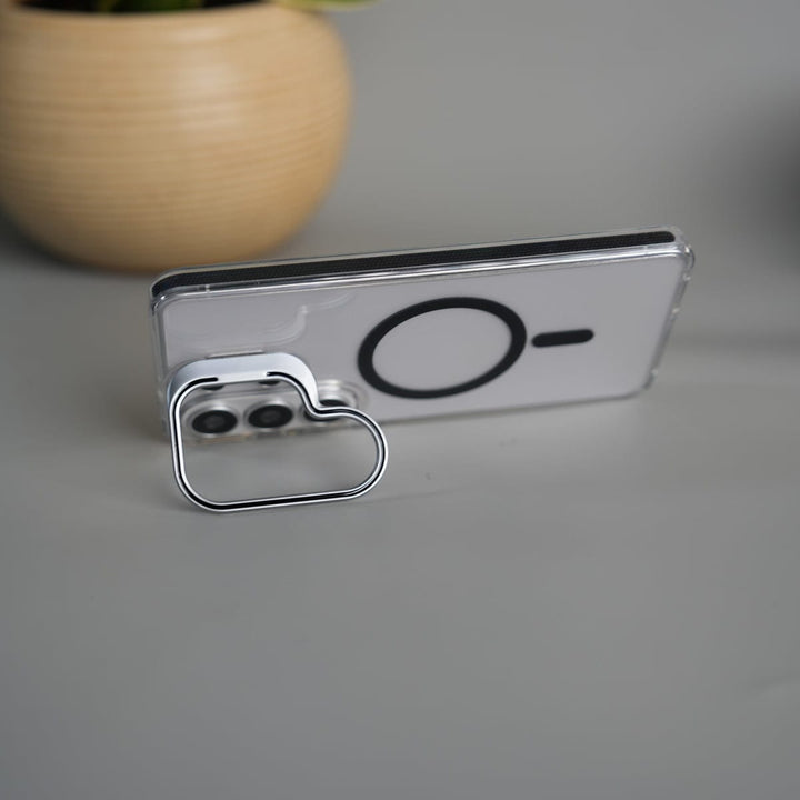 FRATO Samsung S26 Ultra Galaxy S26 Ultra Transparent MagSafe Cover With Metal Camera Bump Kick Stand