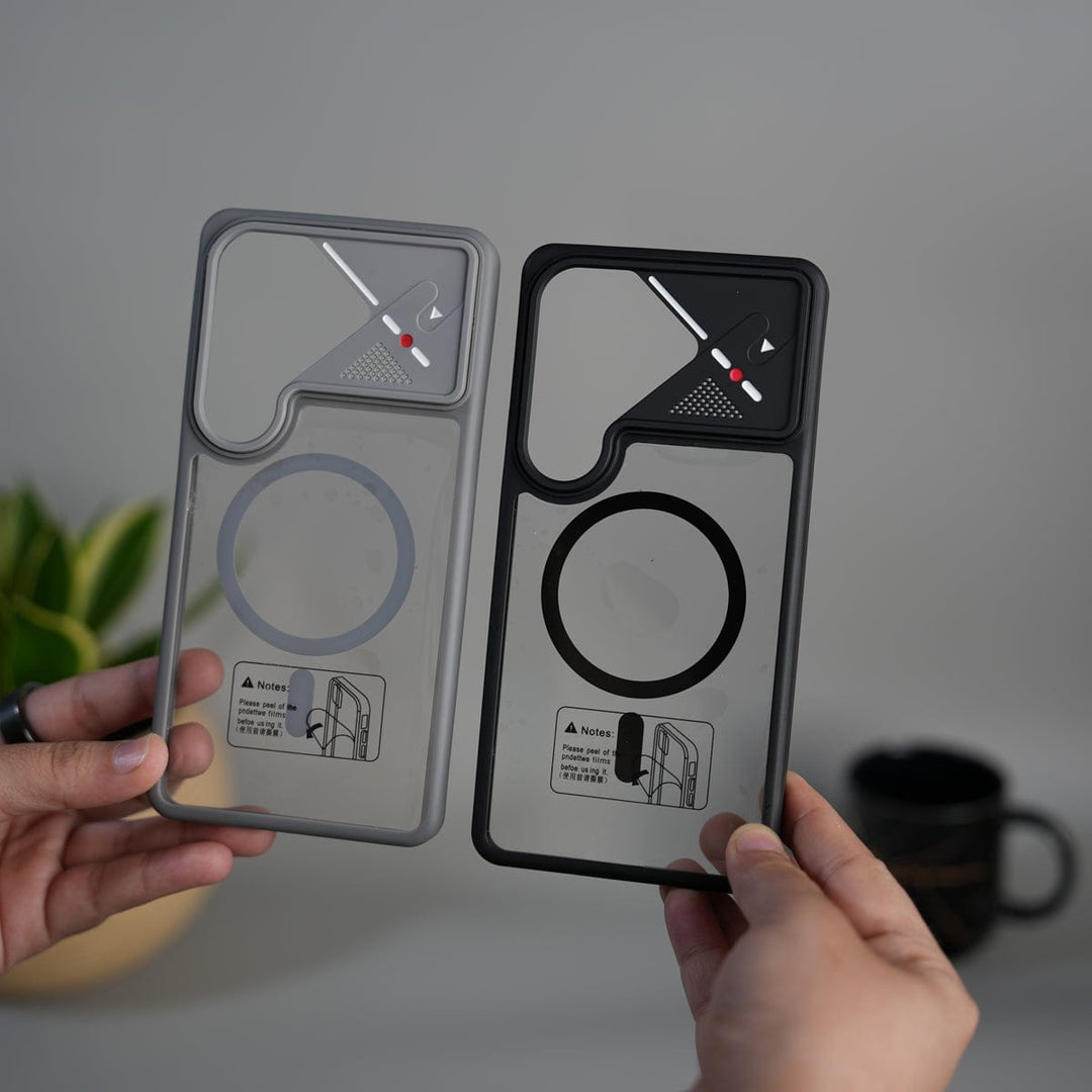 FRATO Samsung S26 Ultra Galaxy S26 Ultra Transparent MagSafe Geometric Rubber Case