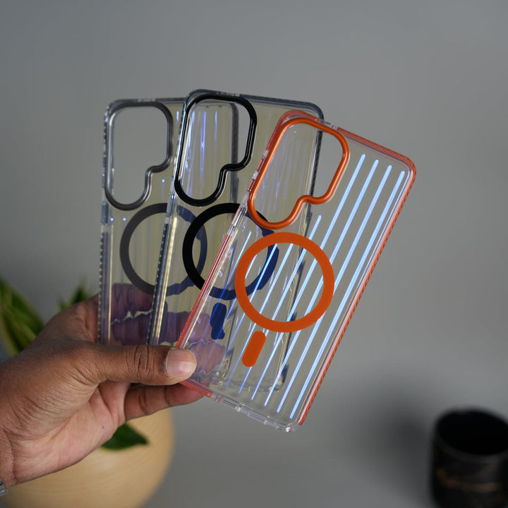 FRATO Samsung S26 Ultra Galaxy S26 Ultra Transparent MagSafe Suitcase Design Case Back Cover
