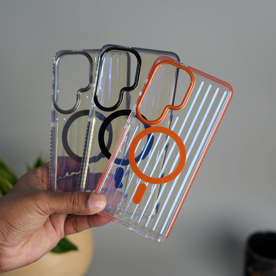 FRATO Samsung S26 Ultra Galaxy S26 Ultra Transparent MagSafe Suitcase Design Case Back Cover