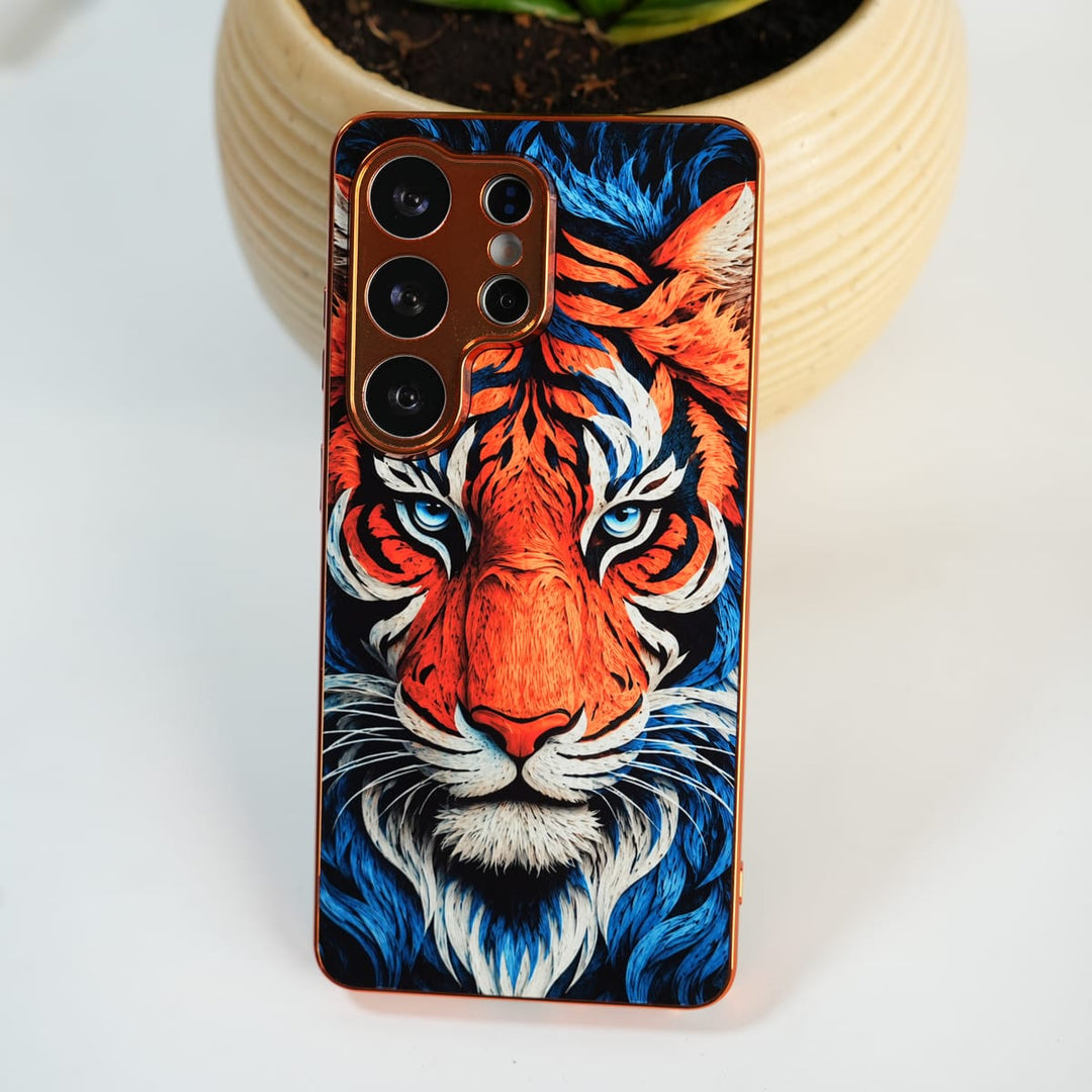 FRATO Samsung S26 Ultra Galaxy Ultra Series Tiger Face Chrome Armor Case