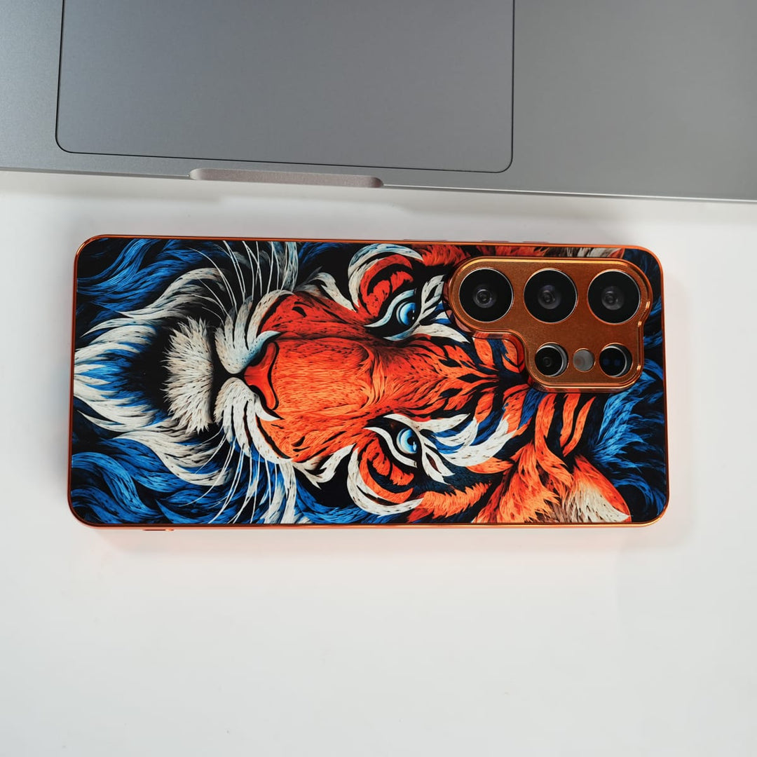 FRATO Samsung S26 Ultra Galaxy Ultra Series Tiger Face Chrome Armor Case