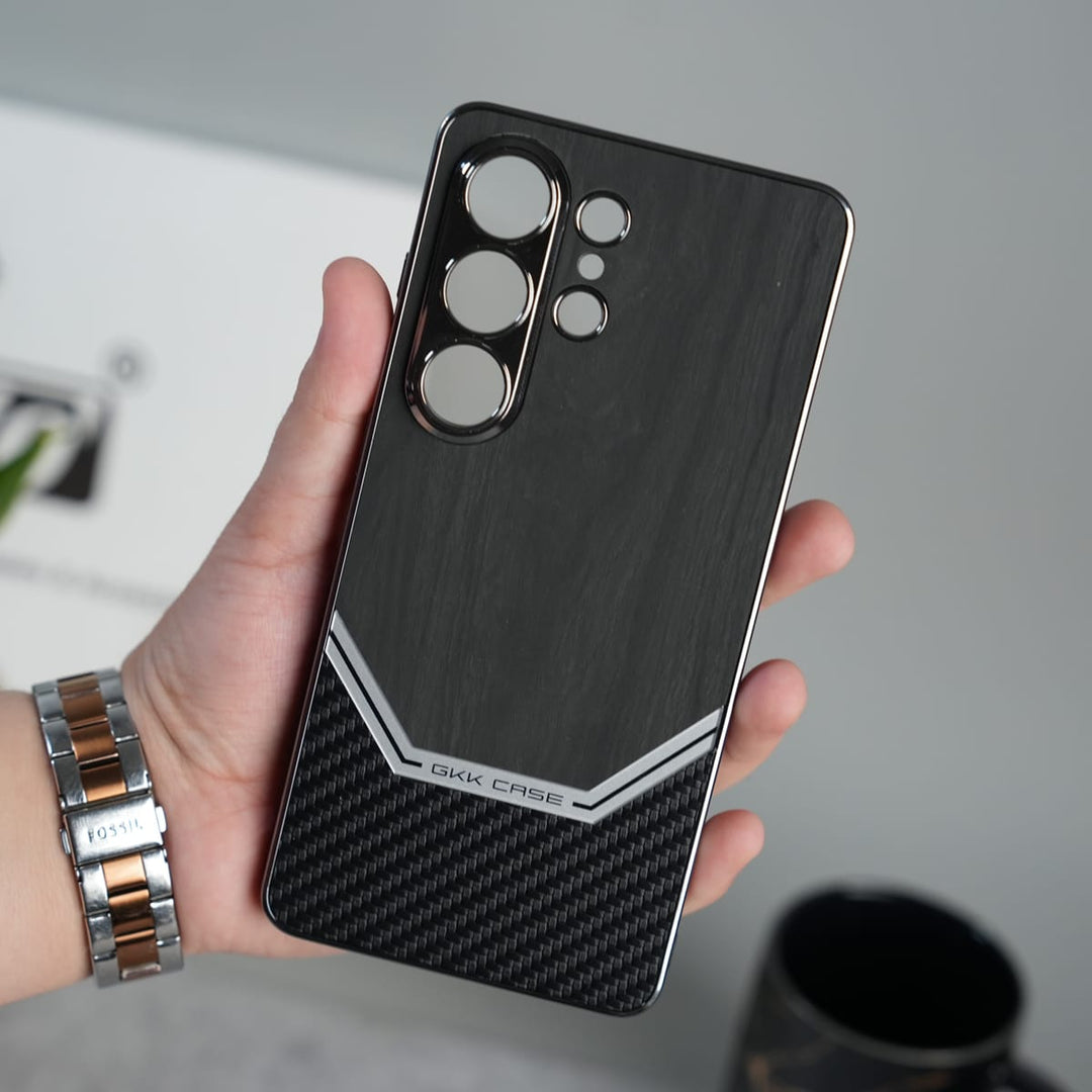 FRATO Samsung S26 Ultra GKK Electroplated Leather-like Wood Grain Cover for Galaxy S26 Ultra