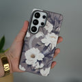 Galaxy S24 Ultra Premium Floral Leather MagSafe Case Back Cover