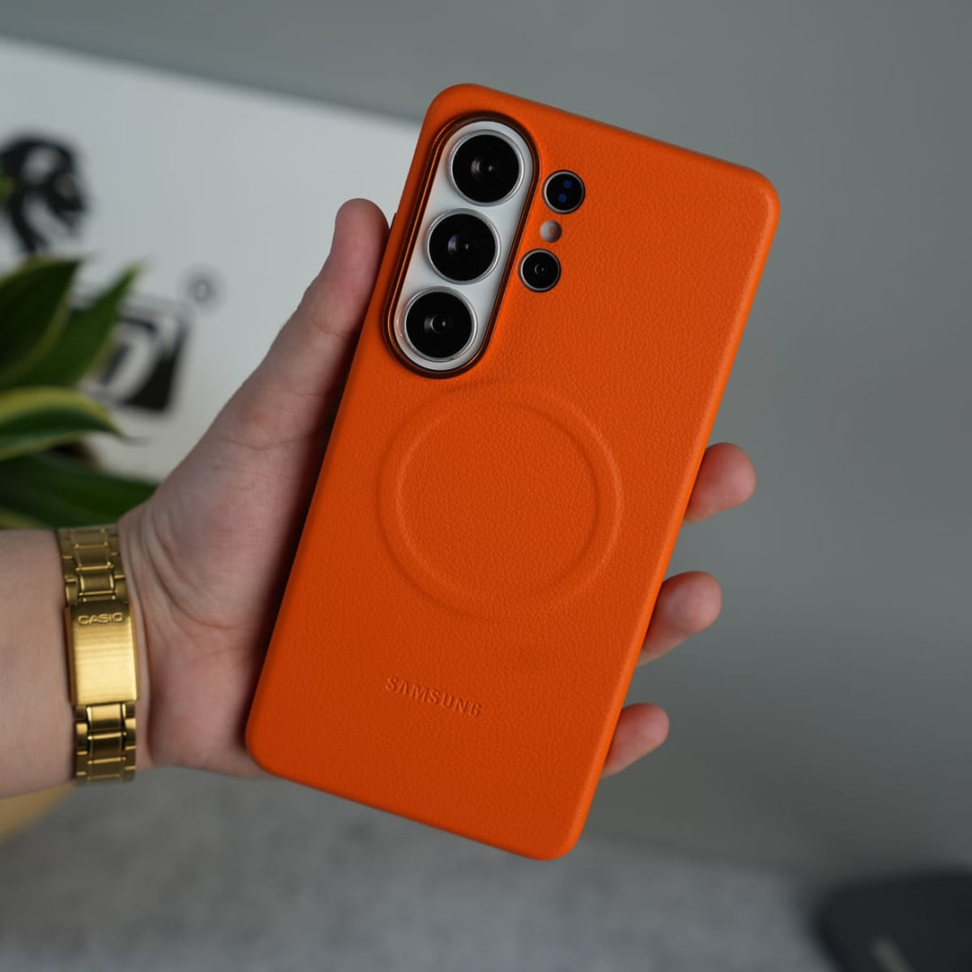 FRATO Samsung S26 Ultra Orange Galaxy S26 Ultra Premium Microfiber Magnetic Case