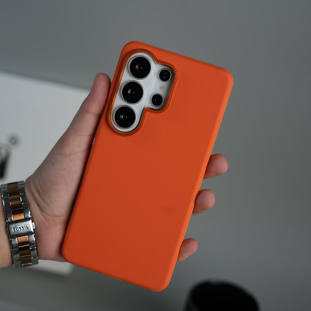 FRATO Samsung S26 Ultra Orange Galaxy S26 Ultra Slim Fabric Finish Case Cover