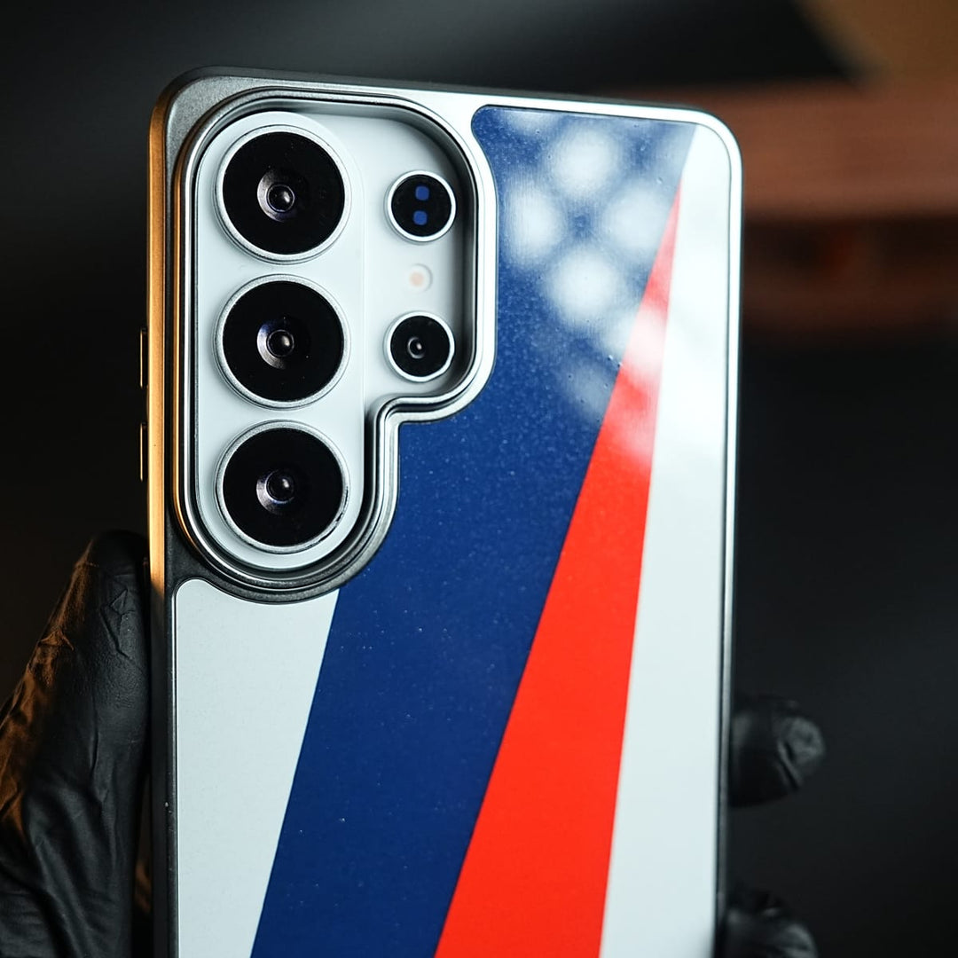 FRATO Samsung S26 Ultra Racing Stripe Sport Chrome Plated Case Cover For Samsung Galaxy S26 Ultra