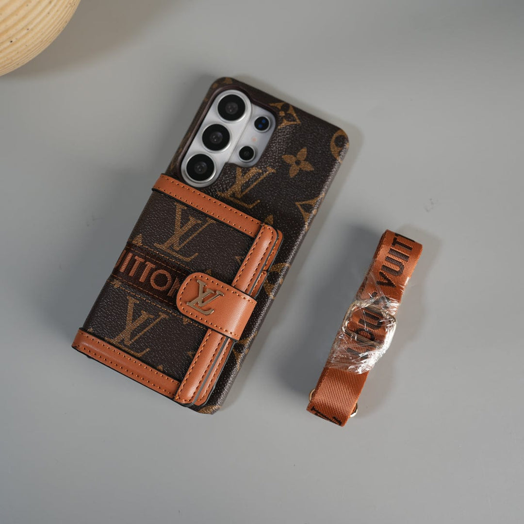 FRATO Samsung S26 Ultra Samsung Galaxy S26 Ultra Luxury Brand Cardholder Crossbody Sling Strap Case