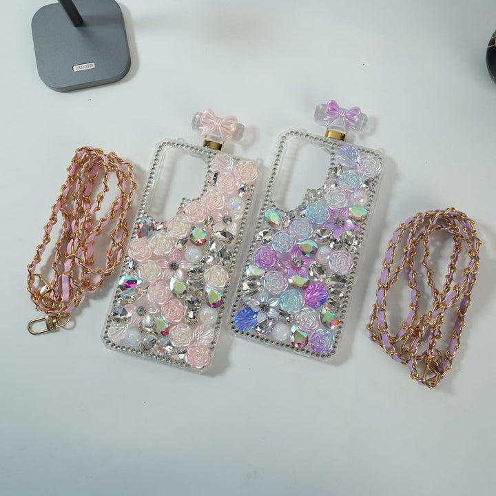 FRATO Samsung S26 Ultra Samsung Galaxy S26 Ultra Perfume Rhinestone Diamond Design Sling Girly Cover