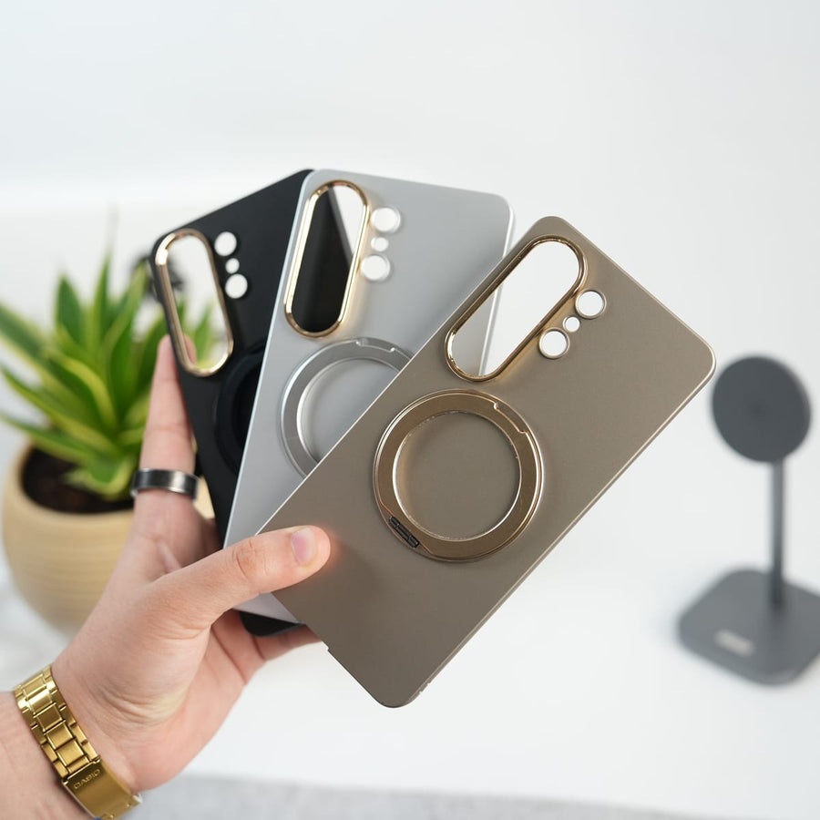 Samsung Galaxy S26 Ultra Premium Magnetic Ring Stand Matte Case