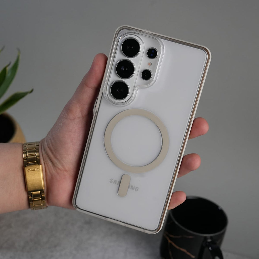 FRATO Samsung S26 Ultra White Galaxy S26 Ultra Clear MagSafe Case | Transparent Slim Shockproof Cover