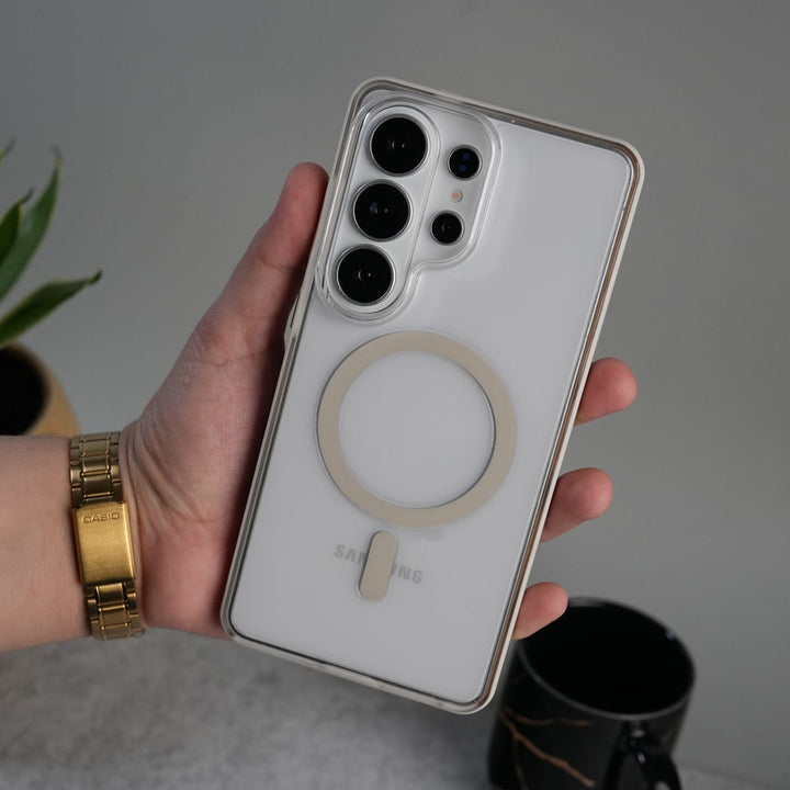 FRATO Samsung S26 Ultra White Galaxy S26 Ultra Clear MagSafe Case | Transparent Slim Shockproof Cover