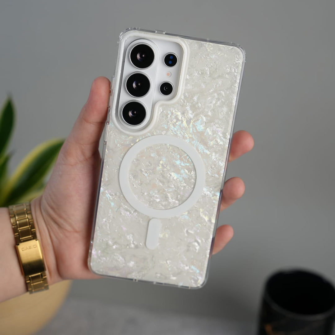 FRATO Samsung S26 Ultra White Galaxy S26 Ultra Marble MagSafe Case | Glossy Designer Shockproof Cover