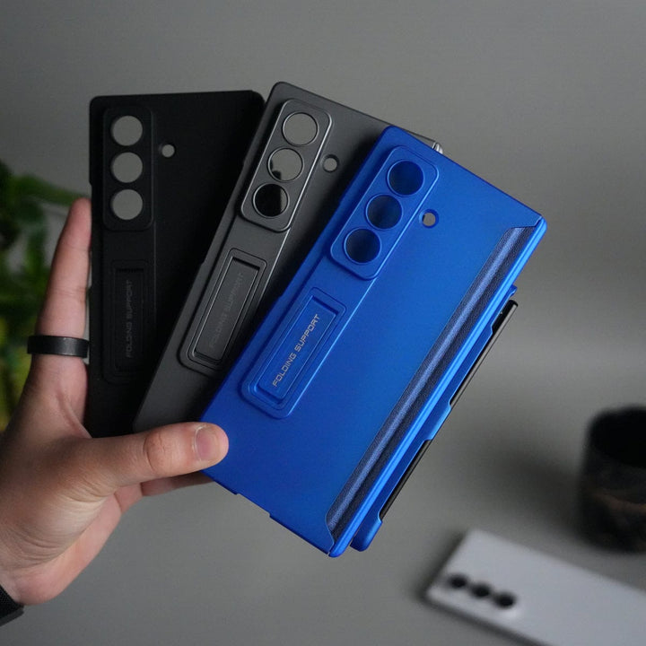 FRATO Samsung Z Fold 7 Glass Galaxy Z Fold 7 Case with S Pen Holder & Kickstand | Front + Back Protection Cover