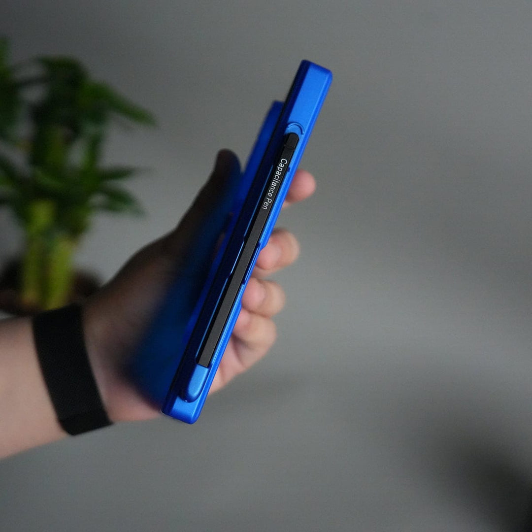 FRATO Samsung Z Fold 7 Glass Galaxy Z Fold 7 Case with S Pen Holder & Kickstand | Front + Back Protection Cover