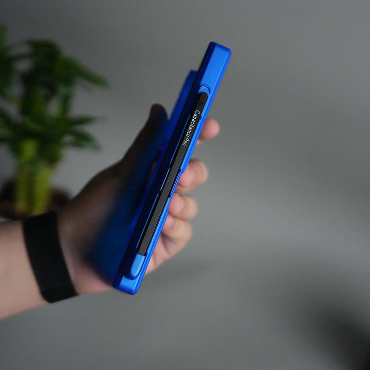 FRATO Samsung Z Fold 7 Glass Galaxy Z Fold 7 Case with S Pen Holder & Kickstand | Front + Back Protection Cover