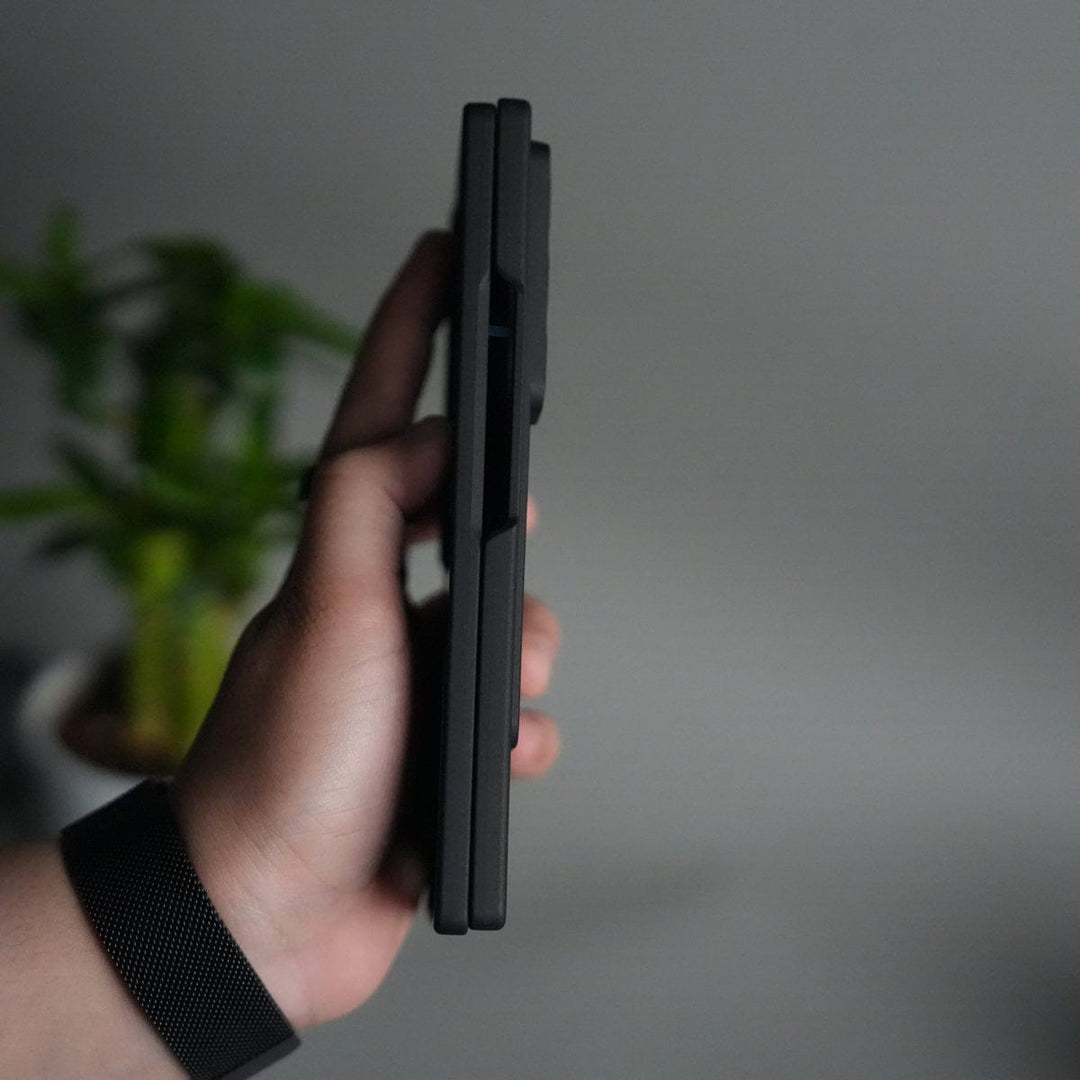 FRATO Samsung Z Fold 7 Glass Galaxy Z Fold 7 Case with S Pen Holder & Kickstand | Front + Back Protection Cover