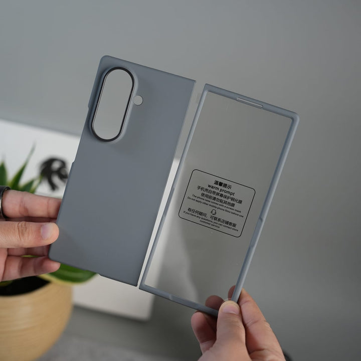 FRATO Samsung Z Fold 7 Glass Gray Galaxy Z Fold 7 Matte Slim Protective Case