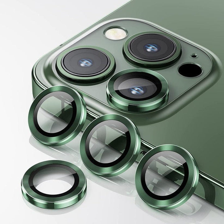 FRATO Tempered Glass iPhone 13 Pro Max( Green ) iPhone Camera Lens Kit Protector
