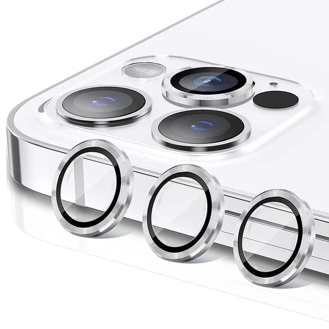 FRATO Tempered Glass iPhone 15 Pro Max ( Silver ) iPhone Camera Lens Kit Protector
