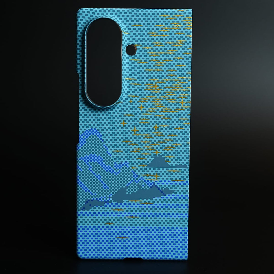 FRATO Z Fold 8 Series Aramid Design Hard Pc Case for Samsung Galaxy Z Fold 8 Ultra | MagSafe Cover | BlueHill