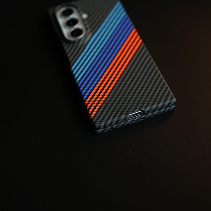 FRATO Z Fold 8 Series Aramid Design Hard Pc Case for Samsung Galaxy Z Fold 8 Ultra | MagSafe Cover | BlueOrangeLine